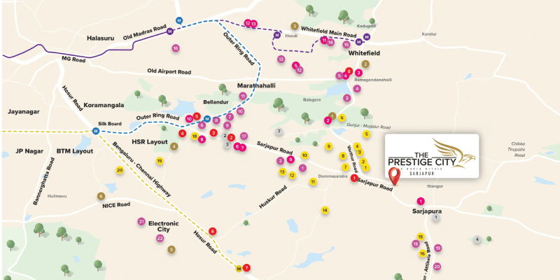 Prestige Meridian Park Location Map